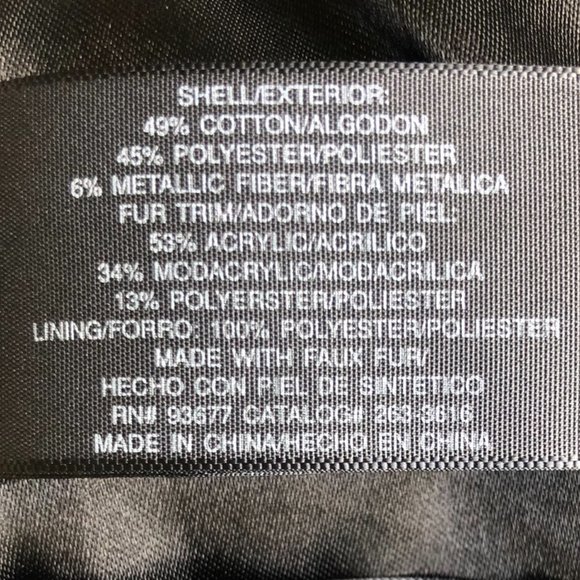 A.N.A. BLACK  COAT  FAUX FUR COLLAR SIZE MEDIUM - Picture 12 of 13